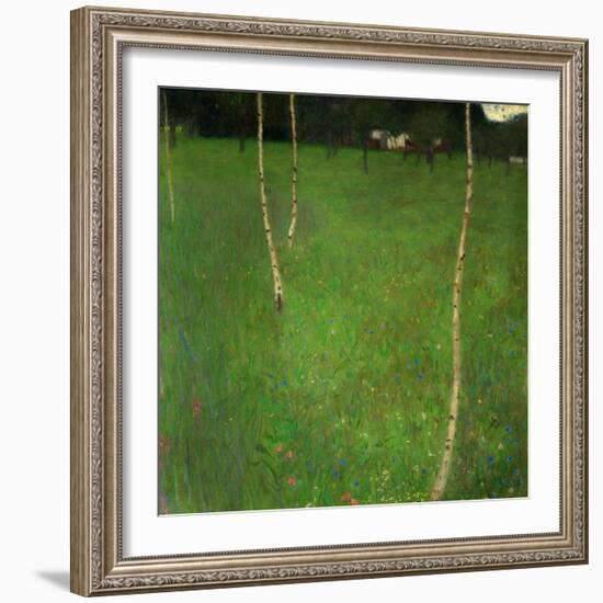 Bauernhaus mit Birken (Junge Birken). 1900-Gustav Klimt-Framed Giclee Print