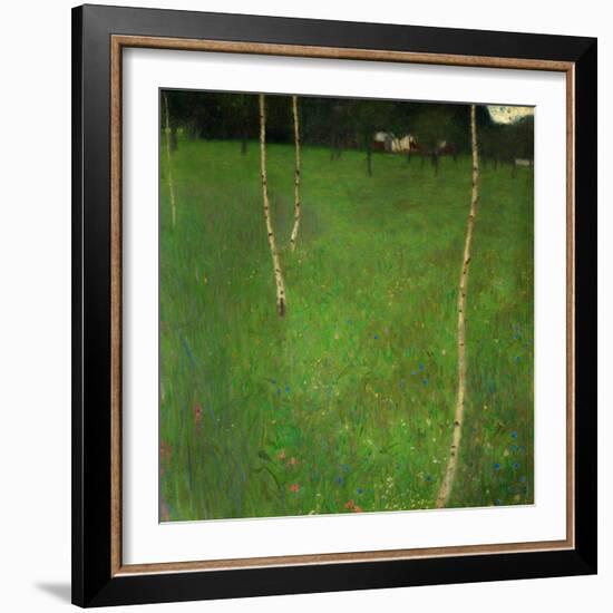 Bauernhaus mit Birken (Junge Birken). 1900-Gustav Klimt-Framed Giclee Print