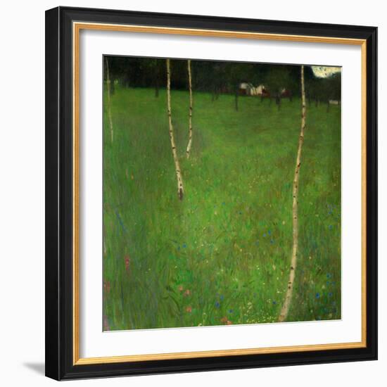 Bauernhaus mit Birken (Junge Birken). 1900-Gustav Klimt-Framed Giclee Print