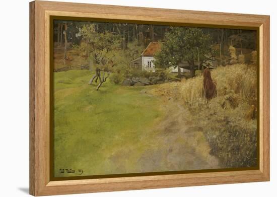 Bauersfrau Bei Der Erntearbeit, 1889-Fritz Thaulow-Framed Premier Image Canvas