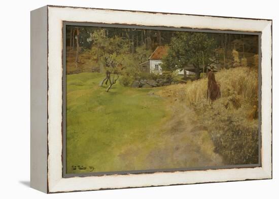 Bauersfrau Bei Der Erntearbeit, 1889-Fritz Thaulow-Framed Premier Image Canvas