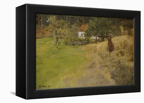 Bauersfrau Bei Der Erntearbeit, 1889-Fritz Thaulow-Framed Premier Image Canvas