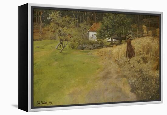 Bauersfrau Bei Der Erntearbeit, 1889-Fritz Thaulow-Framed Premier Image Canvas