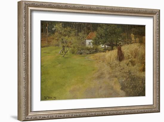 Bauersfrau Bei Der Erntearbeit, 1889-Fritz Thaulow-Framed Giclee Print