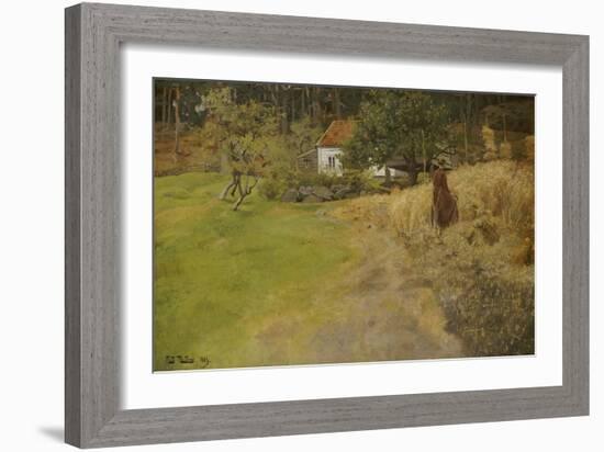 Bauersfrau Bei Der Erntearbeit, 1889-Fritz Thaulow-Framed Giclee Print