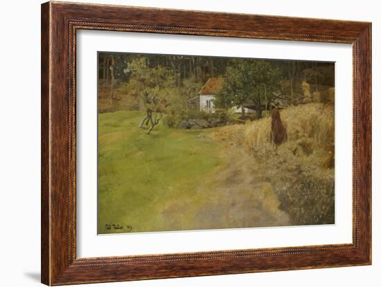 Bauersfrau Bei Der Erntearbeit, 1889-Fritz Thaulow-Framed Giclee Print