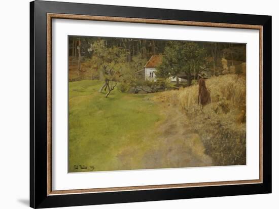 Bauersfrau Bei Der Erntearbeit, 1889-Fritz Thaulow-Framed Giclee Print