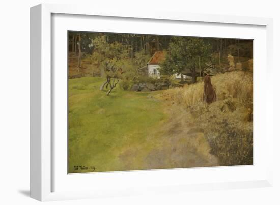 Bauersfrau Bei Der Erntearbeit, 1889-Fritz Thaulow-Framed Giclee Print