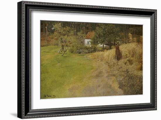 Bauersfrau Bei Der Erntearbeit, 1889-Fritz Thaulow-Framed Giclee Print