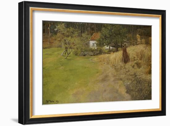 Bauersfrau Bei Der Erntearbeit, 1889-Fritz Thaulow-Framed Giclee Print