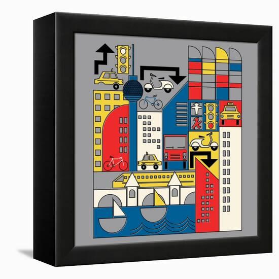 Bauhaus Berlin-null-Framed Premier Image Canvas