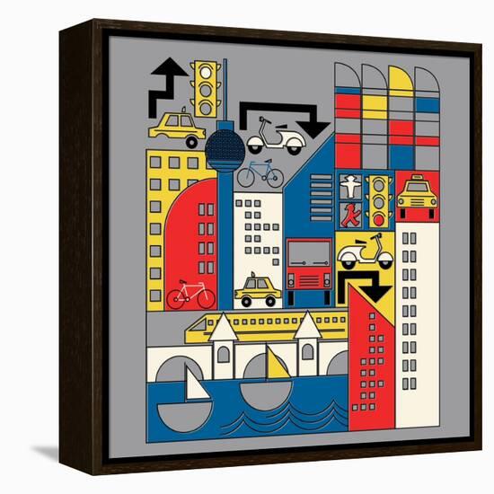 Bauhaus Berlin-null-Framed Premier Image Canvas