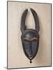 Baule Horned Mask, Ivory Coast, 19th-20th Century (Wood & Horn)-null-Mounted Giclee Print