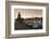 Bavarian Lion and Mangturm at the port at sunset, Lindau, Lake Constance, Bavaria, Germany, Europe-Markus Lange-Framed Photographic Print