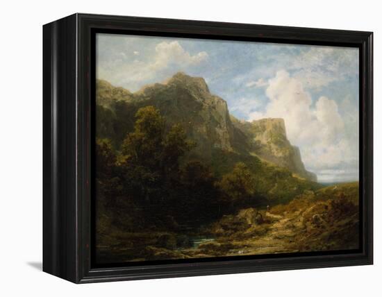 Bavarian Mountain Landscape, about 1870-Carl Spitzweg-Framed Premier Image Canvas