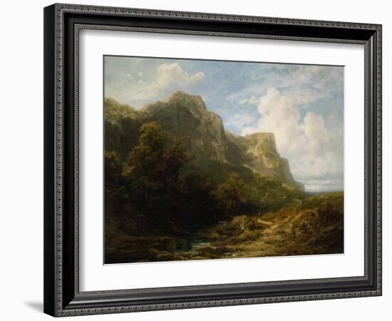 Bavarian Mountain Landscape, about 1870-Carl Spitzweg-Framed Giclee Print