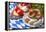 Bavarian White Sausages with Sweet Mustard and Bretzels-egal-Framed Premier Image Canvas