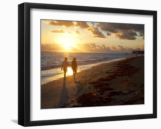 Bavaro Beach at Sunrise, Punta Cana, Dominican Republic, West Indies, Caribbean, Central America-Frank Fell-Framed Photographic Print