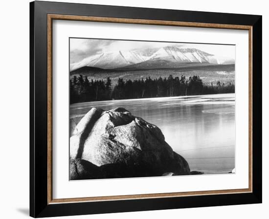 Baxter State Park with Mt. Katahdin in Distance-Fritz Goro-Framed Photographic Print