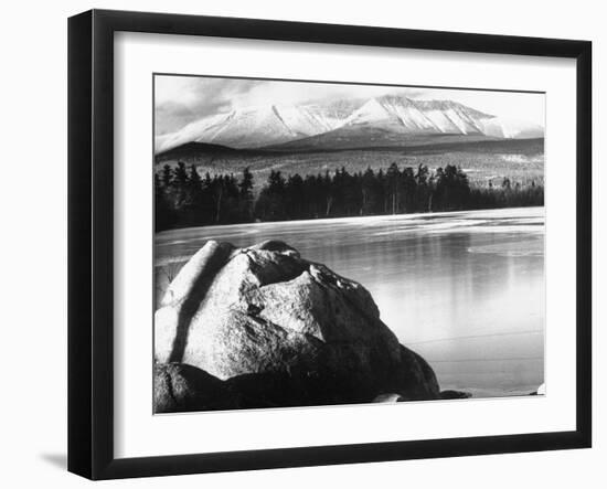 Baxter State Park with Mt. Katahdin in Distance-Fritz Goro-Framed Photographic Print