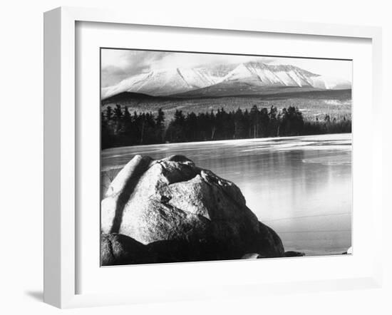 Baxter State Park with Mt. Katahdin in Distance-Fritz Goro-Framed Photographic Print