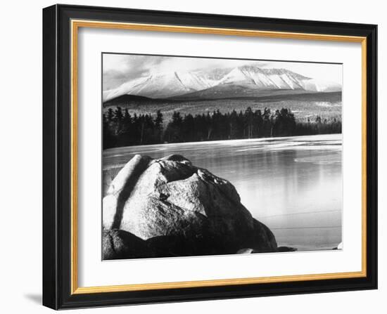 Baxter State Park with Mt. Katahdin in Distance-Fritz Goro-Framed Photographic Print