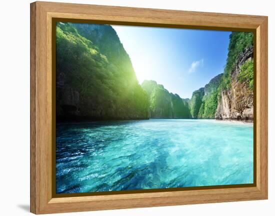 Bay at Phi Phi Island in Thailand-Iakov Kalinin-Framed Premier Image Canvas