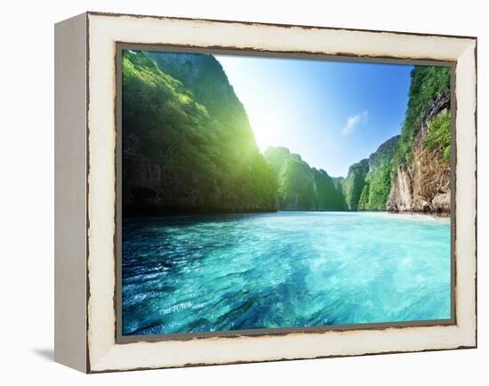 Bay at Phi Phi Island in Thailand-Iakov Kalinin-Framed Premier Image Canvas