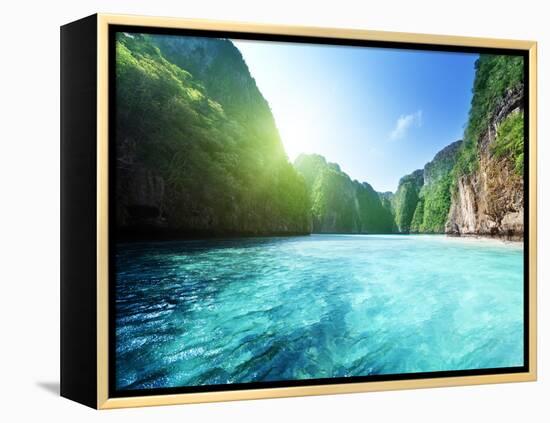 Bay at Phi Phi Island in Thailand-Iakov Kalinin-Framed Premier Image Canvas