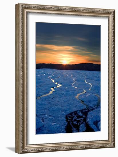 Bay Below Ilulissat Glacier-Howard Ruby-Framed Photographic Print