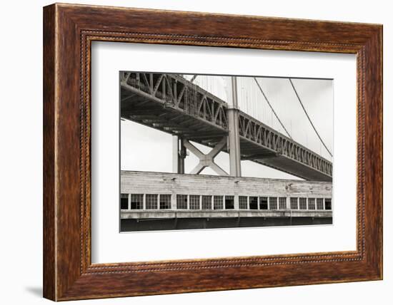 Bay Bridge and Pier #1-Christian Peacock-Framed Art Print