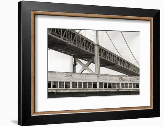 Bay Bridge and Pier #1-Christian Peacock-Framed Art Print