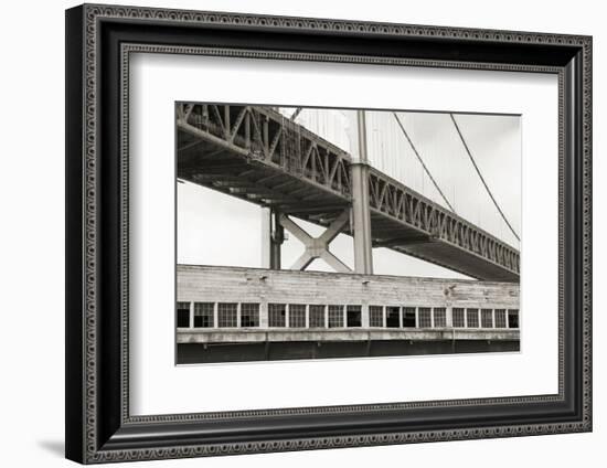 Bay Bridge and Pier #1-Christian Peacock-Framed Art Print