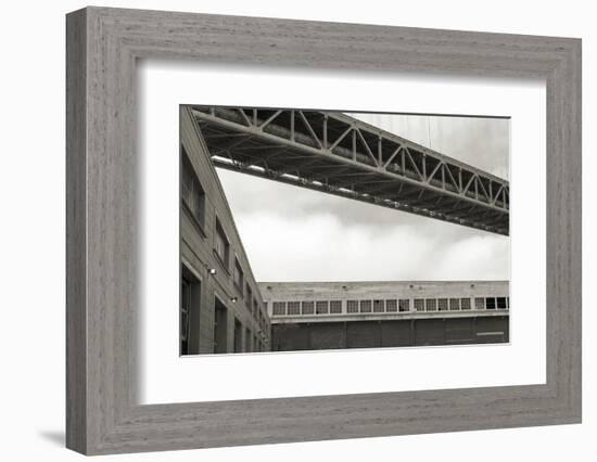 Bay Bridge and Pier #2-Christian Peacock-Framed Art Print