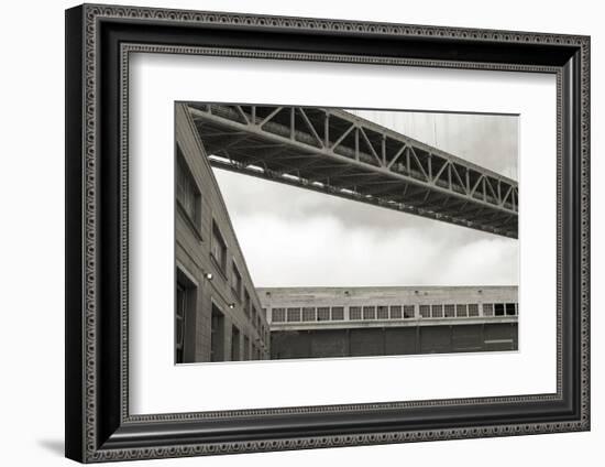 Bay Bridge and Pier #2-Christian Peacock-Framed Art Print