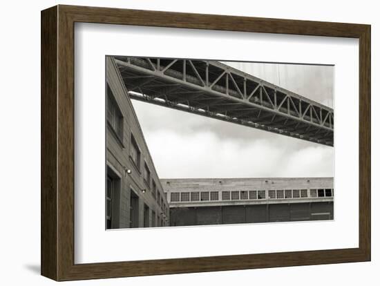 Bay Bridge and Pier #2-Christian Peacock-Framed Art Print