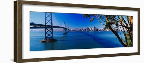 Bay Bridge and San Francisco from Treasure Island, Sunrise, California-null-Framed Photographic Print