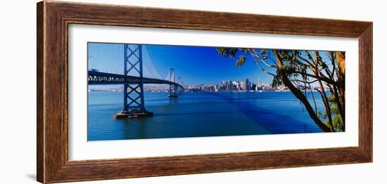 Bay Bridge and San Francisco from Treasure Island, Sunrise, California-null-Framed Photographic Print