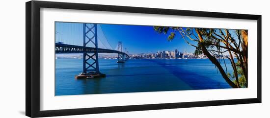 Bay Bridge and San Francisco from Treasure Island, Sunrise, California-null-Framed Photographic Print