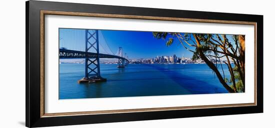 Bay Bridge and San Francisco from Treasure Island, Sunrise, California-null-Framed Photographic Print