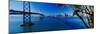 Bay Bridge and San Francisco from Treasure Island, Sunrise, California-null-Mounted Photographic Print