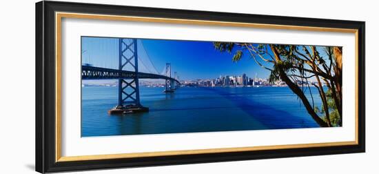 Bay Bridge and San Francisco from Treasure Island, Sunrise, California-null-Framed Photographic Print