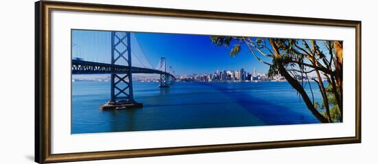 Bay Bridge and San Francisco from Treasure Island, Sunrise, California-null-Framed Photographic Print