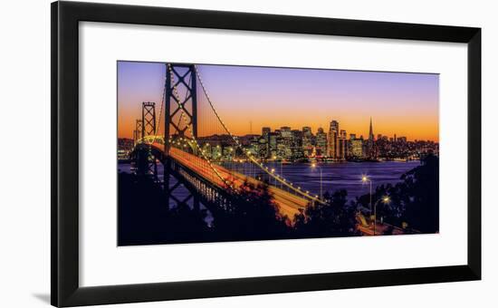 Bay Bridge at dusk, San Francisco, California, USA-null-Framed Photographic Print