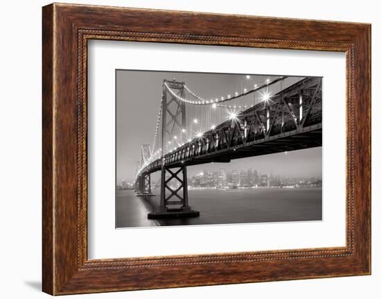 Bay Bridge at Night-Aaron Reed-Framed Photo