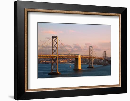 Bay Bridge at Sunset-nstanev-Framed Photographic Print