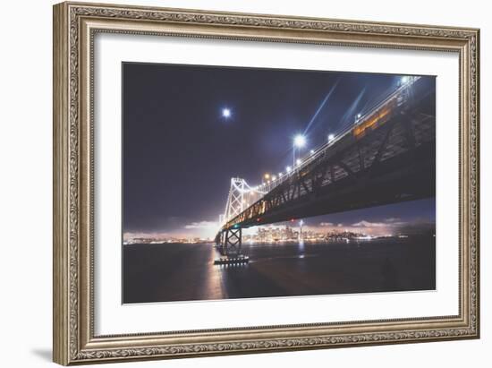 Bay Bridge by Moonlight, San Francisco-Vincent James-Framed Photographic Print