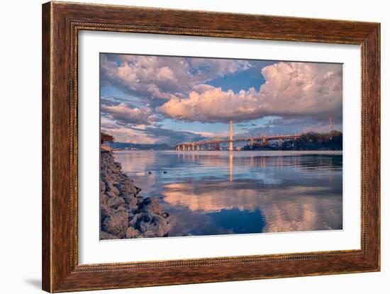 Bay Bridge Cloudscape Wide, Oakland, California-null-Framed Photographic Print