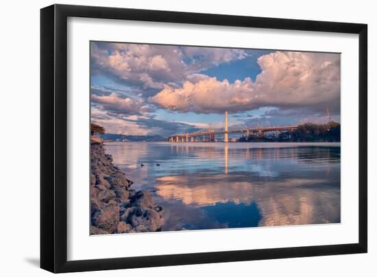 Bay Bridge Cloudscape Wide, Oakland, California-null-Framed Photographic Print