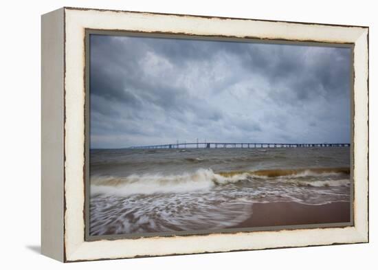 Bay Bridge Connects Mainland Of The Chesapeake Bay Watershed Area To Eastern Shores, Annapolis, MD-Karine Aigner-Framed Premier Image Canvas